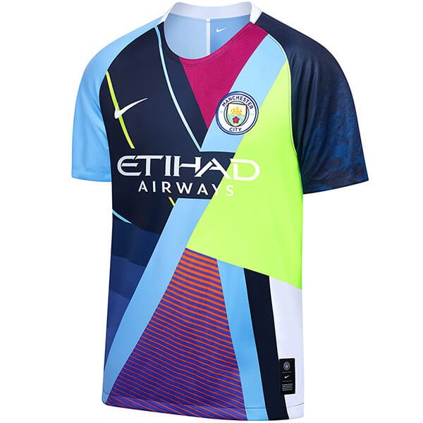 Maillot Football Manchester City Édition Commémorative 2019-20 Bleu Clair